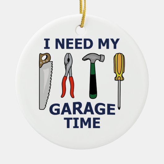 ガレージ時間 セラミックオーナメント (正面)