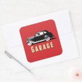 ガレージ移動ボックスのステッカーラベル スクエアシール (封筒)