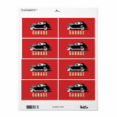 ガレージ移動用収納箱ステッカーラベル ラベル (フルシート)