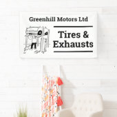 ガレージ車両サービスデザインバナー 横断幕 (インサイチュ)