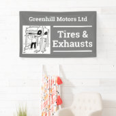 ガレージ車両サービスデザインバナー 横断幕 (インサイチュ)