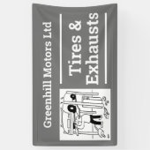 ガレージ車両サービスデザインバナー 横断幕 (縦)