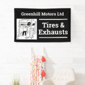 ガレージ車両サービスデザインバナー 横断幕 (インサイチュ)