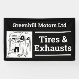 ガレージ車両サービスデザインバナー 横断幕