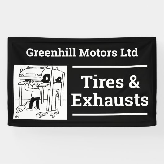 ガレージ車両サービスデザインバナー 横断幕 (横)