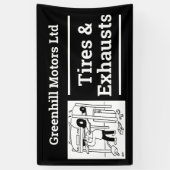 ガレージ車両サービスデザインバナー 横断幕 (縦)