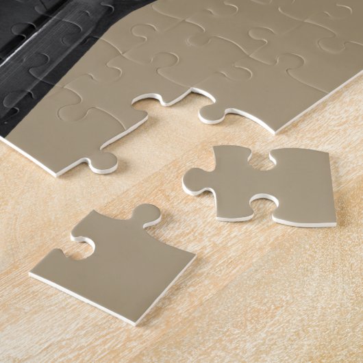 ガレージ黒いVetteを赤線を引いて削除して下さい ジグソーパズル (側面)