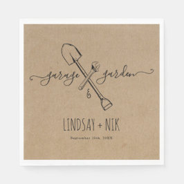 ガレージ&ガーデン ブライダル/カップルシャワー スタンダードランチョンナプキン