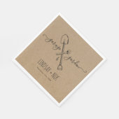 ガレージ＆ガーデン ブライダル/カップルシャワー スタンダードランチョンナプキン (角)