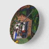 ガレージ ラウンド壁時計 (傾斜)