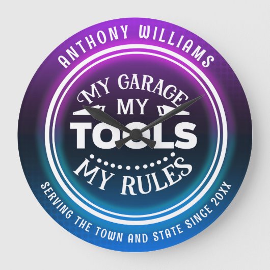 ガレージ ラージ壁時計 (正面)