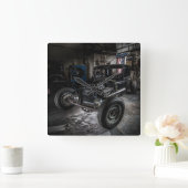 ガレ改造ージの壁時計で スクエア壁時計 (ホーム)