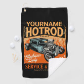 ガレ改造ージ名パーソナライズされた整備士ショップ ゴルフタオル (インサイチュ)