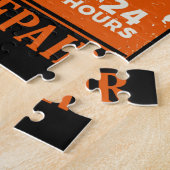 ガレ改造ージ名パーソナライズされた整備士ショップ ジグソーパズル (側面)