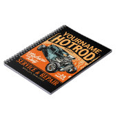 ガレ改造ージ名パーソナライズされた整備士ショップ ノートブック (左側)