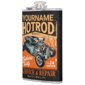 ガレ改造ージ名パーソナライズされた整備士ショップ フラスク (左)