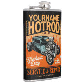 ガレ改造ージ名パーソナライズされた整備士ショップ フラスク (右)