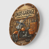 ガレ素朴ージをテーマにしたオートバイ男性へツール ラージ壁時計 (傾斜)