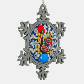 ガロデバルセロスデザイン スノーフレークピューターオーナメント (左)