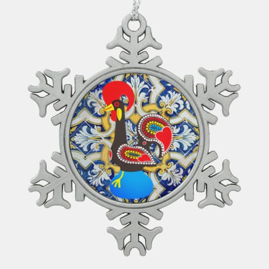 ガロデバルセロスデザイン スノーフレークピューターオーナメント (正面)