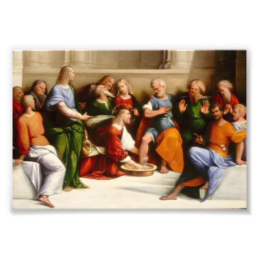 ガロファロの弟子たちの足を洗うキリスト フォトプリント            (正面)