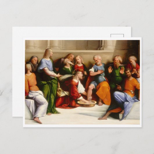 ガロファロの弟子たちの足を洗うキリスト ポストカード (正面/裏面)