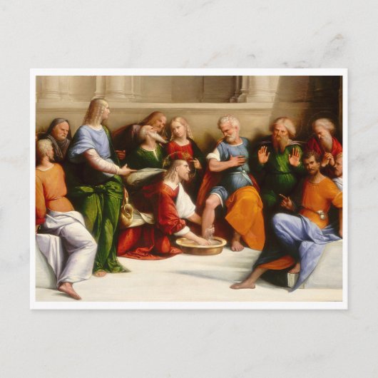 ガロファロの弟子たちの足を洗うキリスト ポストカード (正面)