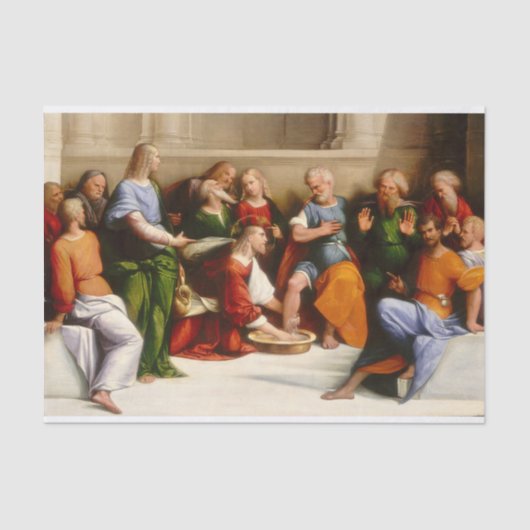 ガロファロの弟子たちの足を洗うキリスト 薄葉紙 (正面)