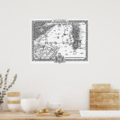 ガロンのホイットナイトロードのRethvenの地図のポスター ポスター (キッチン)