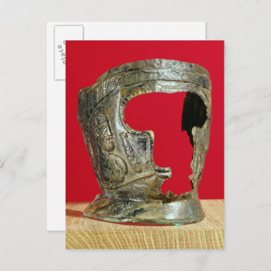 ガロ・ローマのグラディエーターのマスク ポストカード (正面/裏面)