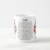 ガロ、起源、意味および頂上のマグ コーヒーマグカップ (中央)