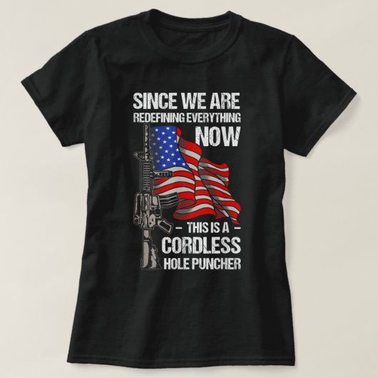 ガンおもしろい恋人コードレスホールパンチャーヴィンテージ船 Tシャツ (デザイン正面)