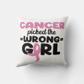 ガンが間違った女の子の枕を選んだ クッション (裏面)