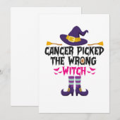 ガンが間違った魔女を選んだ ハロウィンの面白いギフト 招待状 (正面/裏面)