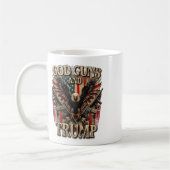ガンとトランプ第2修正国旗イーグルAmerican F コーヒーマグカップ (左)