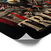 ガンとトランプ第2修正国旗イーグルAmerican F ポスター (角)