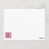 ガンなんて嫌！応援してるよ 面白いグリンピー ポストカード (裏面)