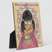 ガンにできないこと詩愛ハートアートプレート フォトプラーク (側面)