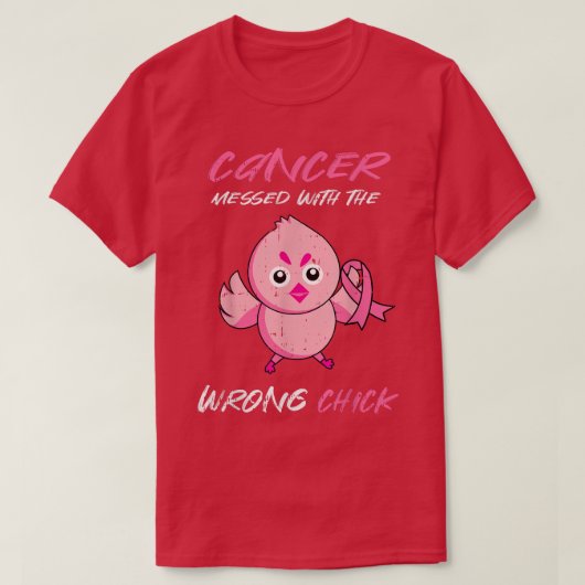 ガンに手を出してしまった、間違ったギャルのかわいい胸よ Tシャツ (デザイン正面)