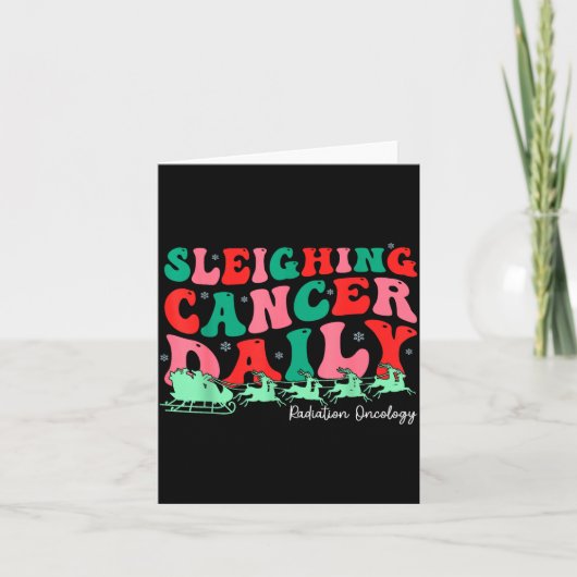ガンに打ち勝つ 毎日の放射線腫瘍学 クリスマス カード (正面)