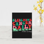 ガンに打ち勝つ 毎日の放射線腫瘍学 クリスマス カード (黄色い花)