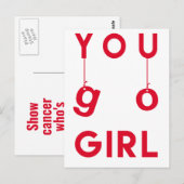 ガンに負けるな! - ガン お見舞い ポストカード (正面/裏面)