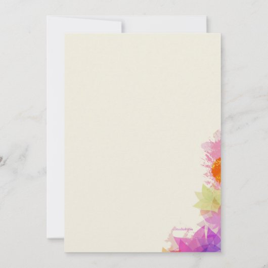 ガンの特定の一目での資金調達招待状 招待状 (裏面)