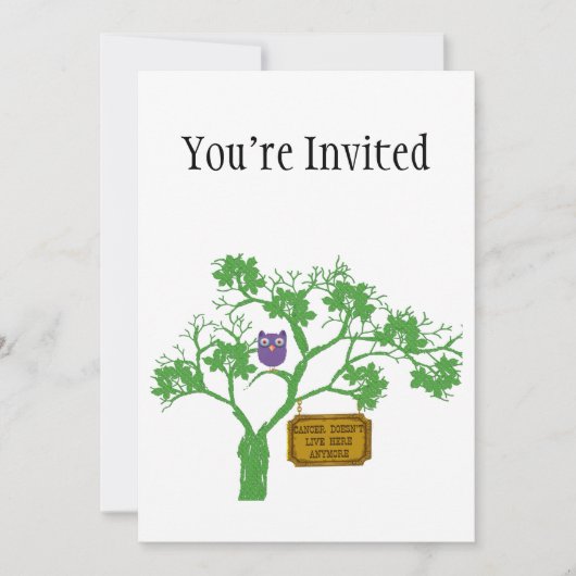 ガンはここに住まない木フクロウ 招待状 (正面)