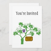 ガンはここに住まない木フクロウ 招待状 (正面/裏面)