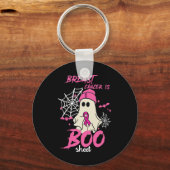 ガンは怖い ハロウィン 乳がん啓発 キーホルダー (正面)