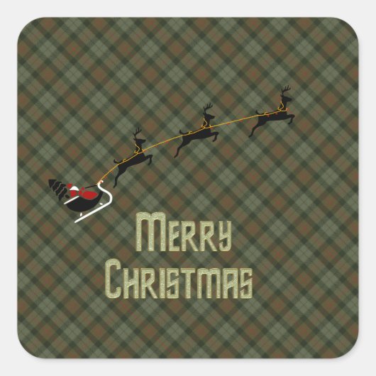 ガンウェザードスコットランドタータンチェック スクエアシール (正面)