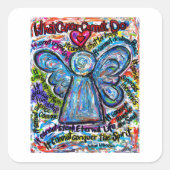 ガンカラフルが詩のシールを作れないもの スクエアシール (正面)