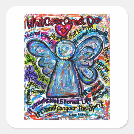 ガンカラフルが詩のシールを作れないもの スクエアシール (正面)