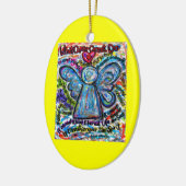 ガンカラフルエンジェルオーナメントペンダントカスタマイズ セラミックオーナメント (左)